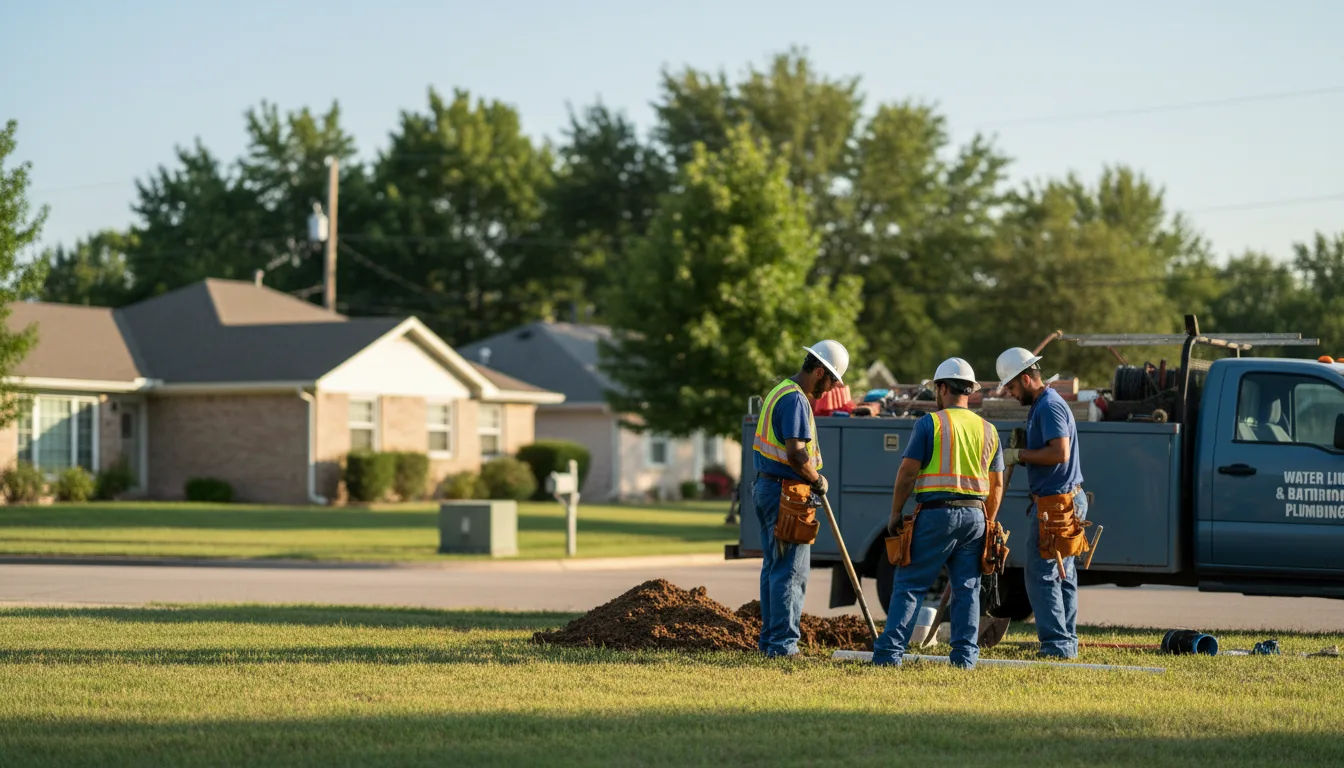 Residential water line and bathroom plumbing service in Gas City, IN